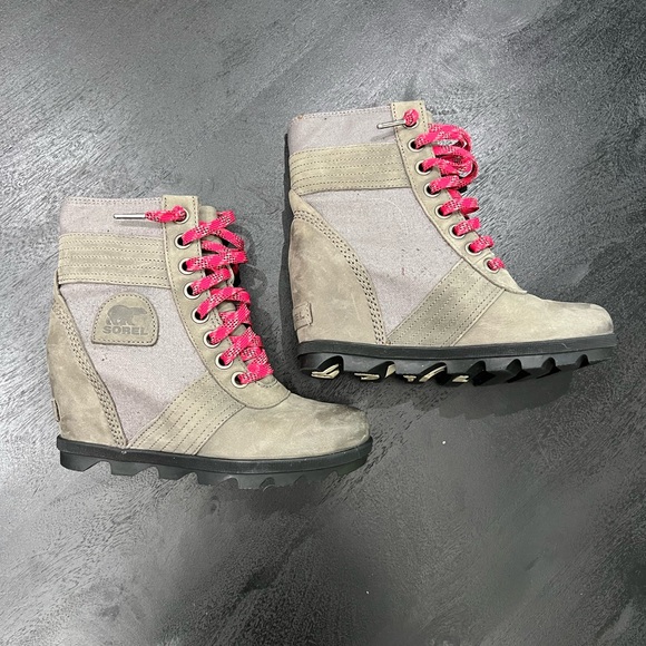 🏔️🥾Sorel🥾🏔️Lexi Wedge Boots Size 6.5 - Picture 4 of 10